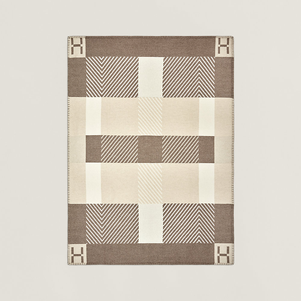 Plaid Hermès en cachemire pistache